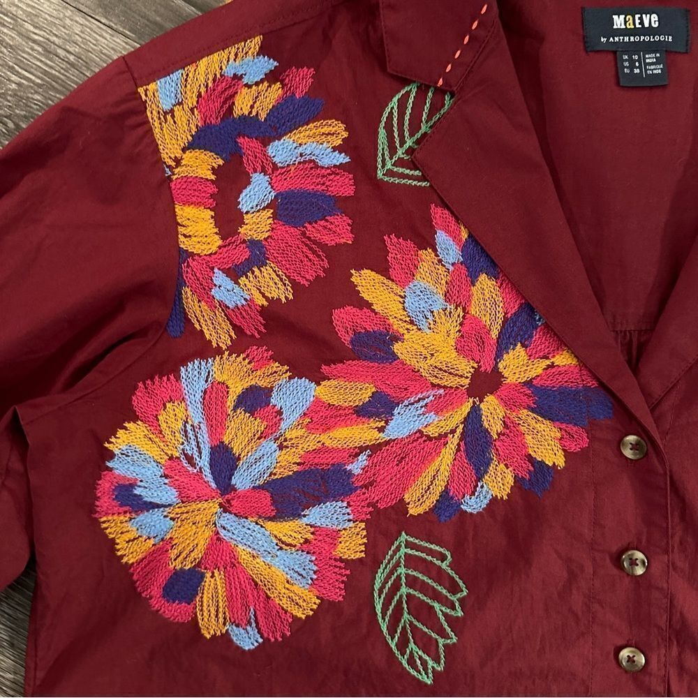 Maeve Embroidered Button Down - Picture 5 of 9